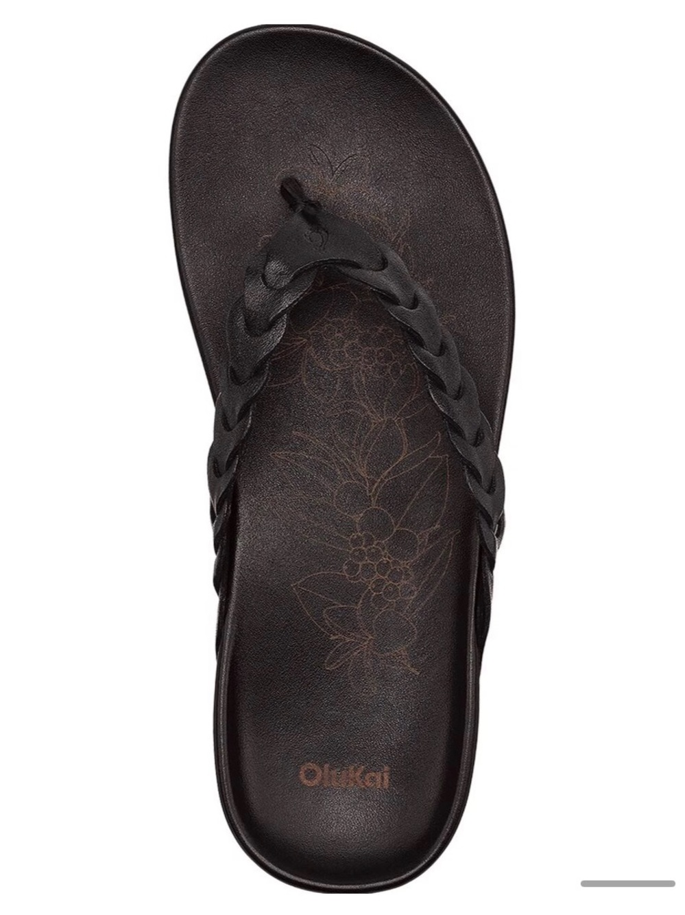 OluKai Women's Braided Lei Lava Rock Sandals